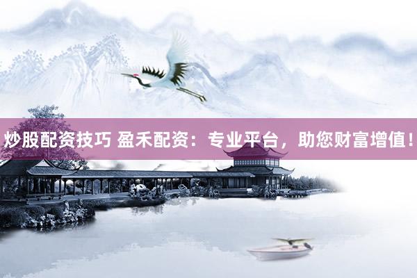 炒股配资技巧 盈禾配资：专业平台，助您财富增值！