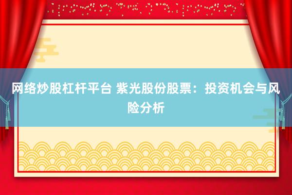 网络炒股杠杆平台 紫光股份股票：投资机会与风险分析