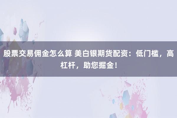 股票交易佣金怎么算 美白银期货配资：低门槛，高杠杆，助您掘金！