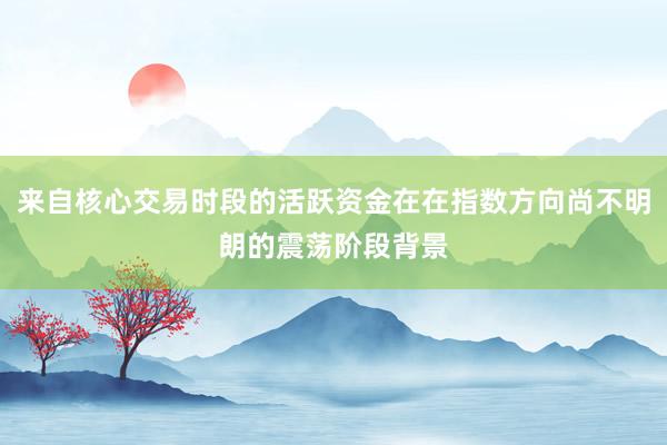 来自核心交易时段的活跃资金在在指数方向尚不明朗的震荡阶段背景