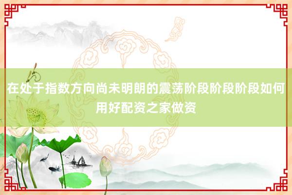 在处于指数方向尚未明朗的震荡阶段阶段阶段如何用好配资之家做资