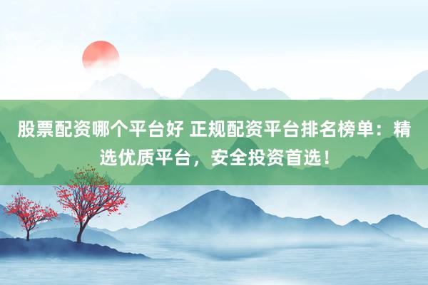 股票配资哪个平台好 正规配资平台排名榜单：精选优质平台，安全投资首选！