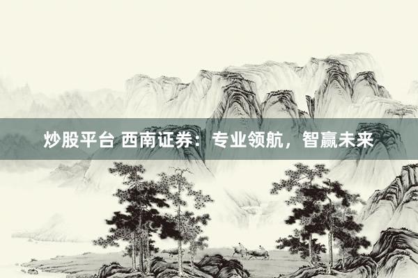 炒股平台 西南证券：专业领航，智赢未来